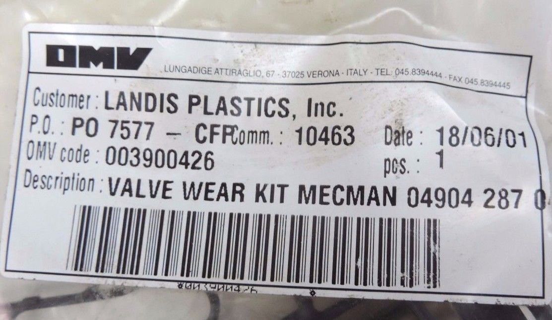 NEW MECMAN 04904-287-04 VALVE WEAR SEAL KIT FOR REXROTH VALVE 581-310