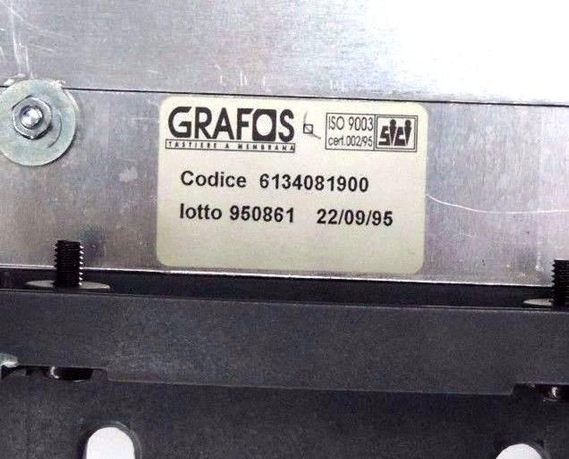 Used GRAFOS 6134081900 FACE PLATE W/ GRAFOS 6134189300 PLATE
