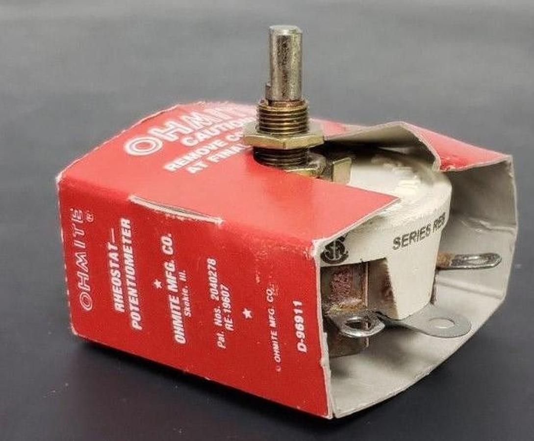 Used NEW OHMITE RJS50R RHEOSTAT POTENTIOMETER 1.0 MAX AMP 0.5 OHM SERIES RES RE-19607