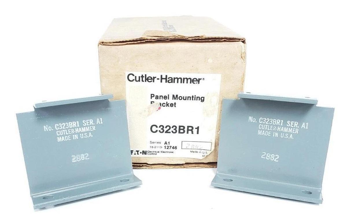 Used BOX OF 2 NEW EATON CUTLER-HAMMER C323BR1 PANEL MOUNTING BRACKETS, SERIES A1