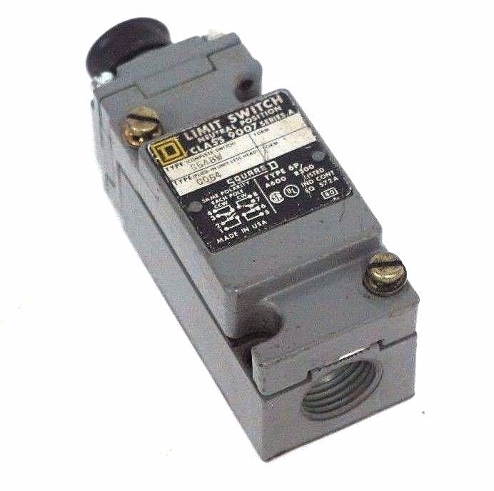Used SQUARE D 9007-C64BW LIMIT SWITCH 900T-CT-64 RECEPTACLE 9007 TYPE E HEAD SER A