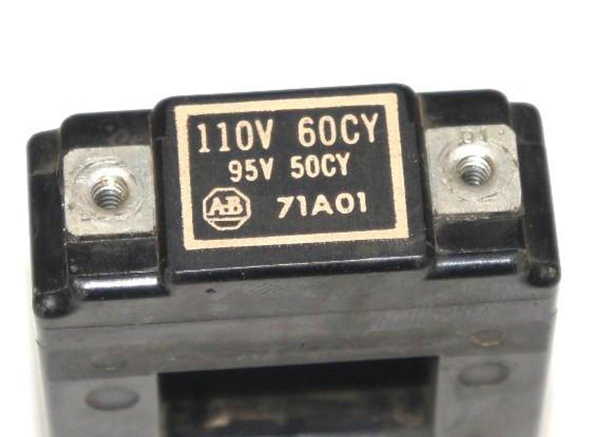 Used ALLEN BRADLEY 71A01 STARTER COIL 95-110 V, 50/60 HZ, 71-A01