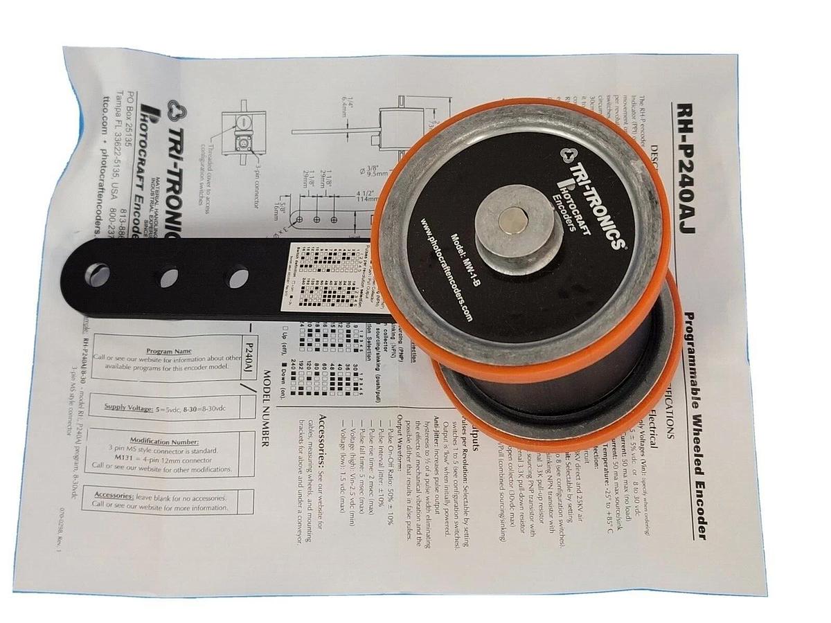 Used NIB DATALOGIC 1000019875 TACHOMETER 8-30 VDC SUPPLY POWER 20 FOOT CABLE