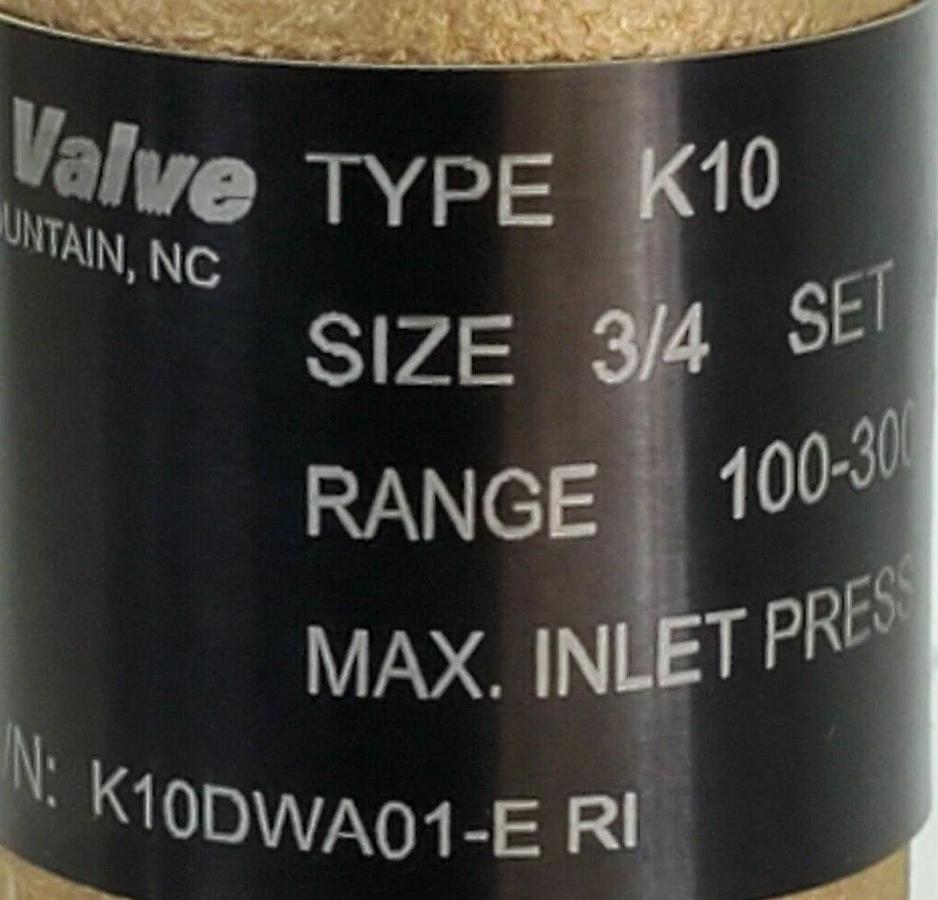 Used NIB CASH VALVE 3PZE3 BRONZE ADJUSTABLE BACK PRESSURE VALVE