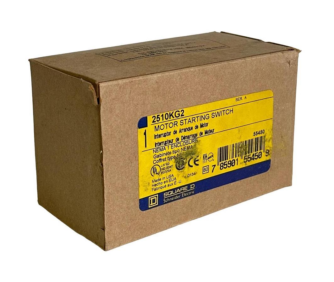 Used NEW SQUARE D 2510KG2 MOTOR STARTING SWITCH SER. A NEMA 1 2510-KG2 2510-KG-2