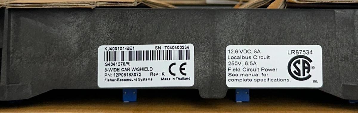 FISHER-ROSEMOUNT KJ4001X1-BE1 / 12P0818X072 8-WIDE CARRIER W/ SHIELD Rev. K NSMP