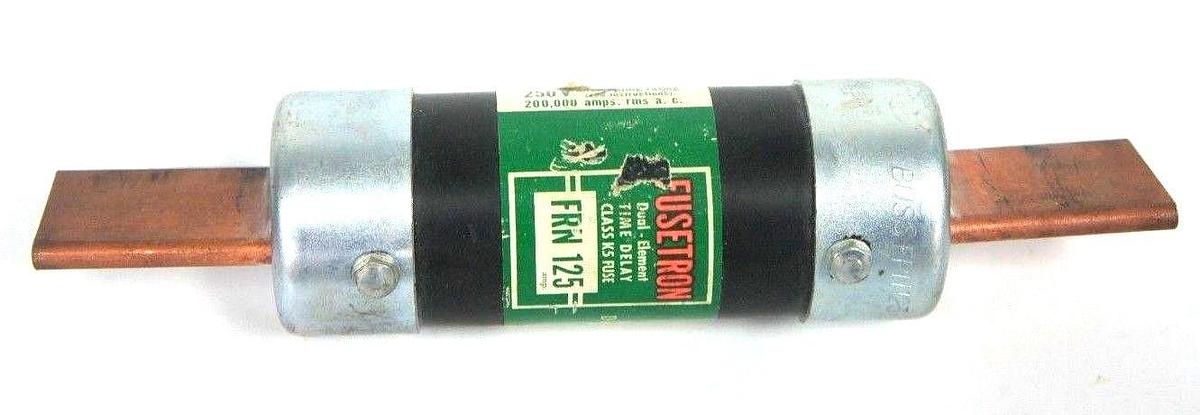 Used FUSETRON FRN-125 DUAL ELEMENT TIME DELAY CLASS K5 FUSE FRN125