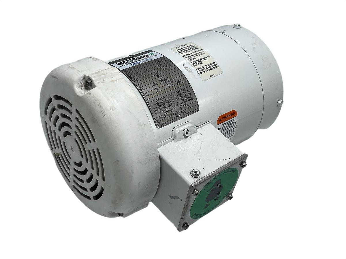 Used Leeson 119468.00 Washguard Premium Efficient Motor 1HP 1750RPM 3PH 56C Stainless
