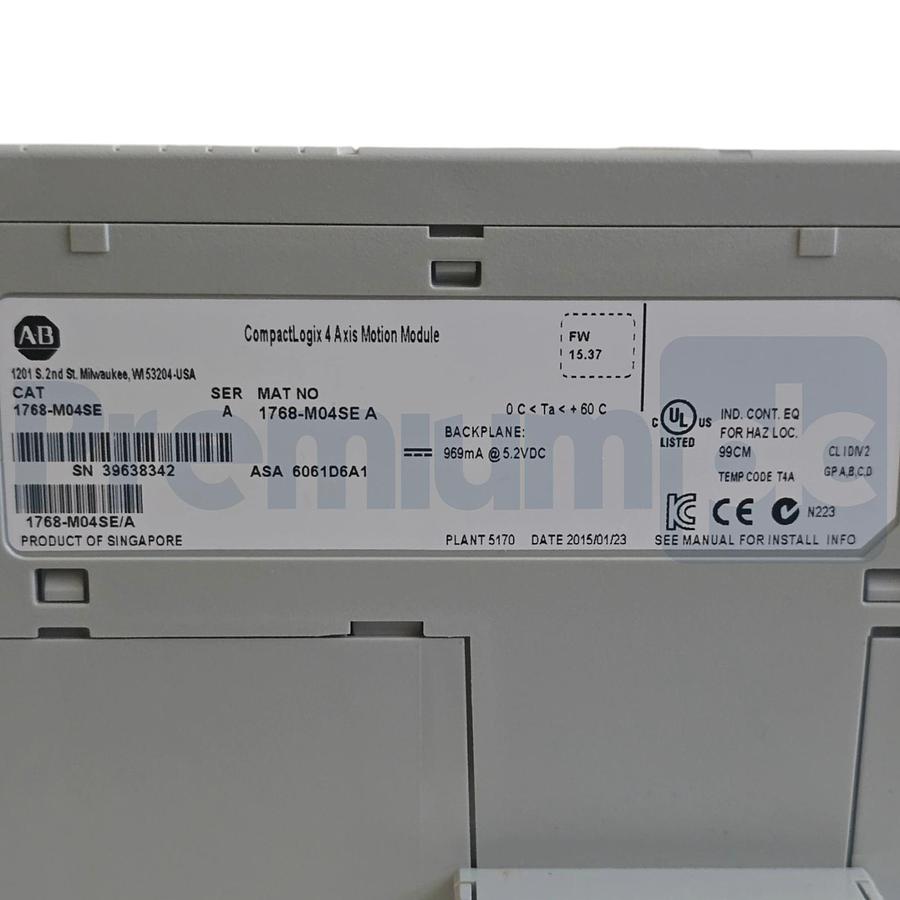 Used Allen Bradley 1768-M04SE /A CompactLogix 4 Axis SERCOS Motion Module USPI
