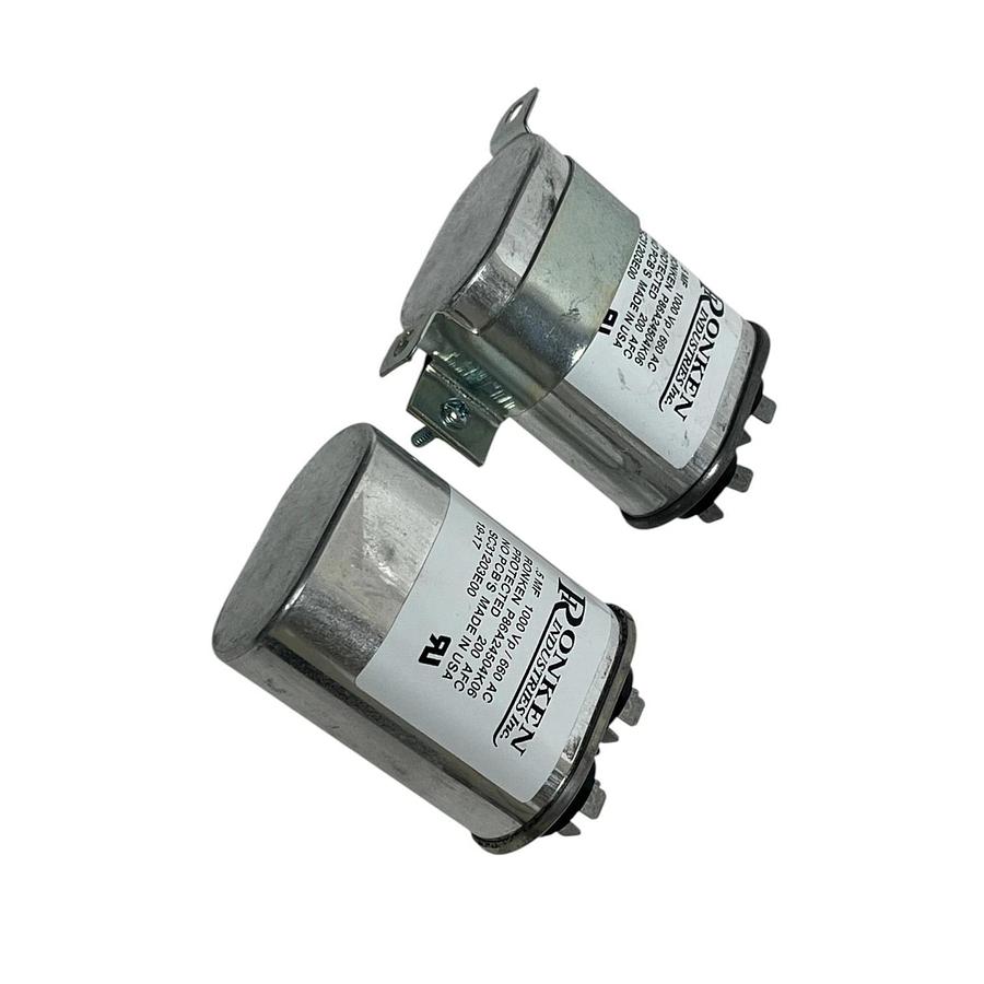 Lot of 2 Ronken P86A24504K06 Capacitors .5MF 1000V 660AC w/ Mounting Bracket