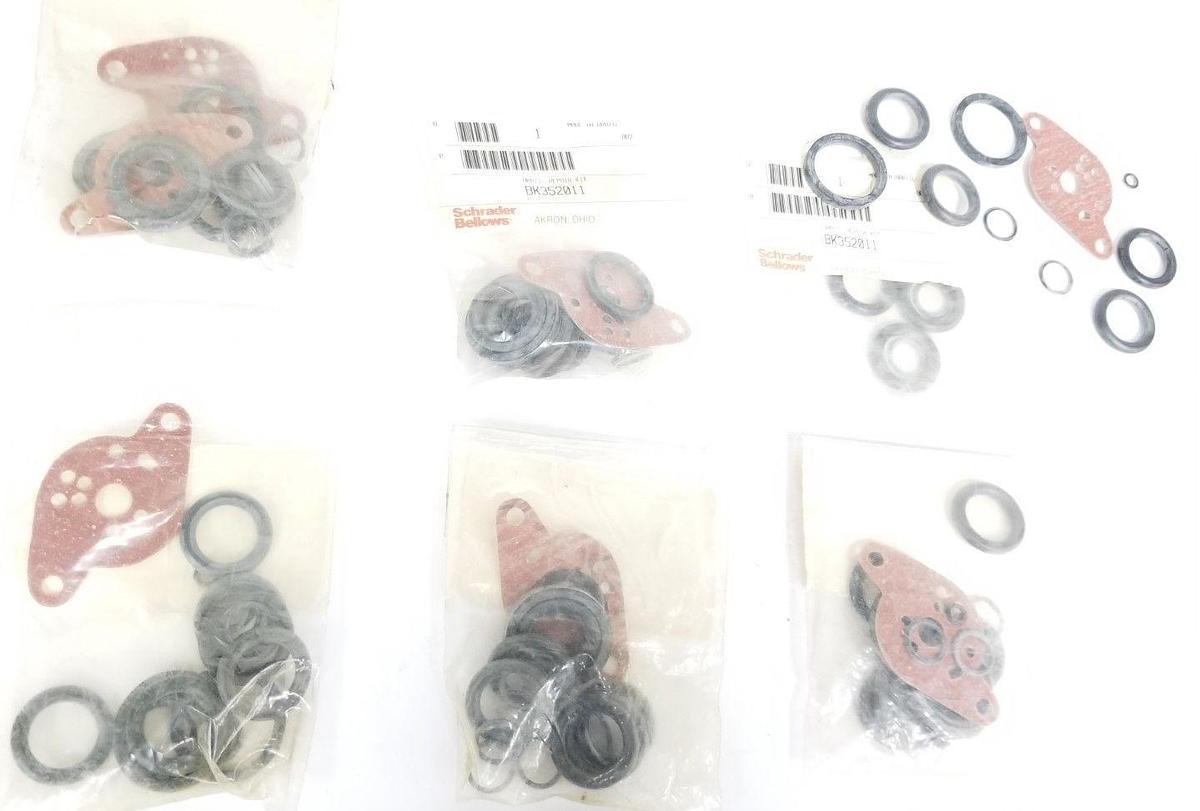 Used LOT OF 8 SCHRADER BELLOWS BRAZIL REPAIR KITS BK352011 & BK352021 *INCOMPLETE*