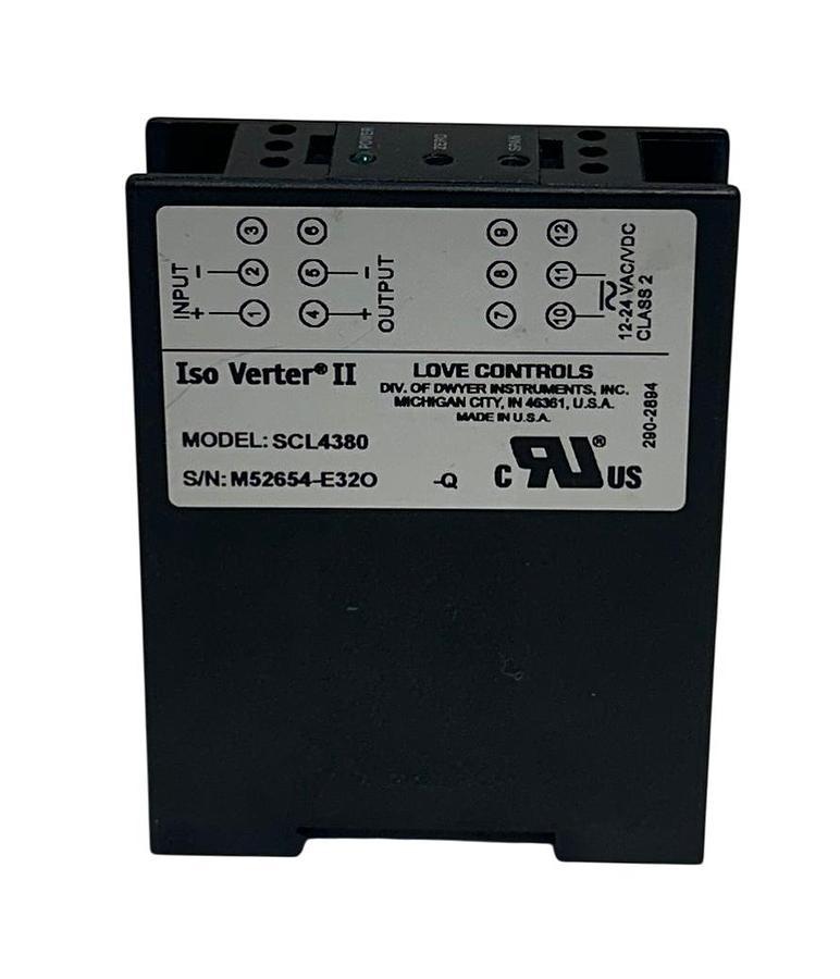 Used DWYER LOVE CONTROLS SCL4380 Iso Verter II SIGNAL CONDITIONER 12-24VAC/DC NSNP
