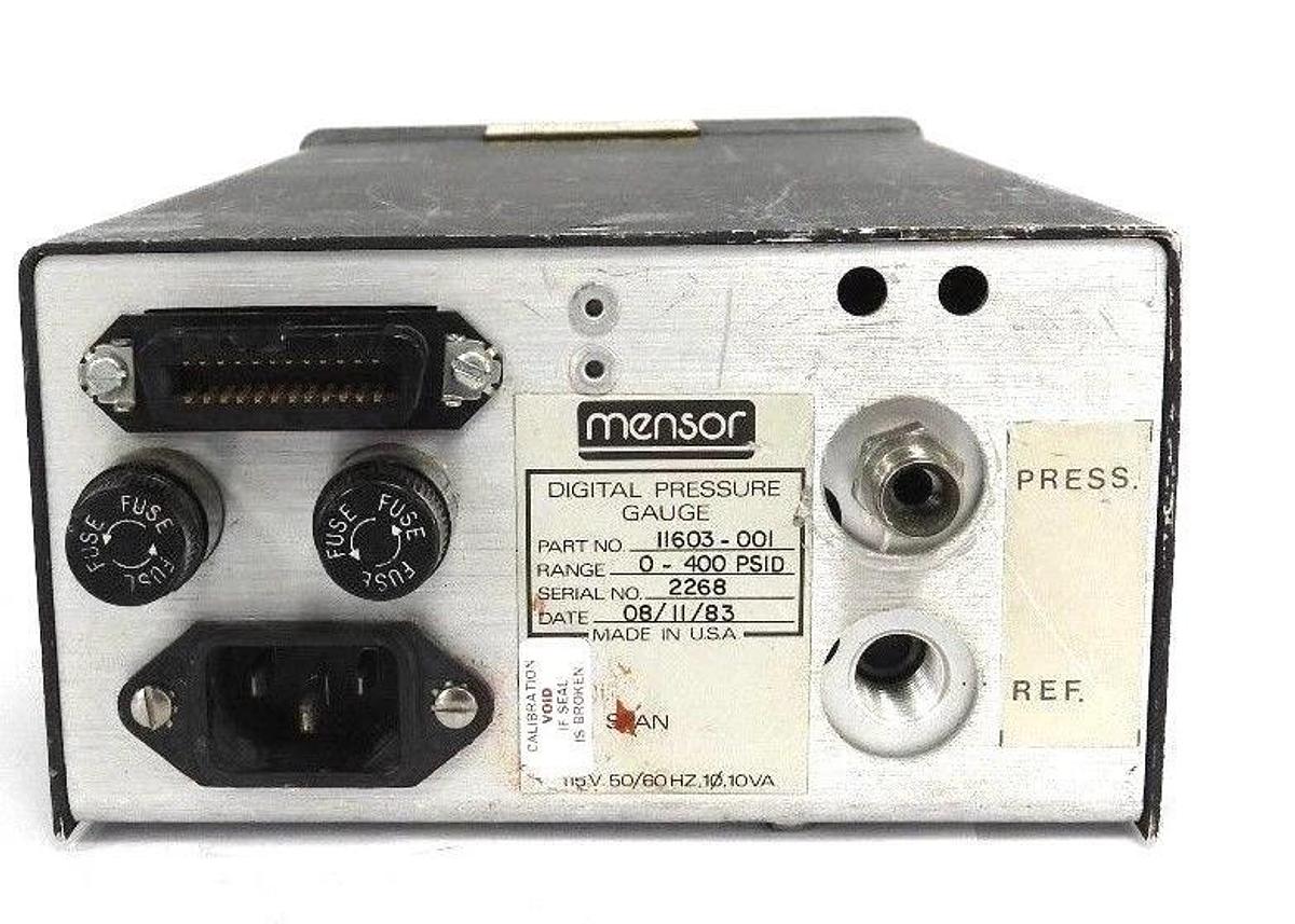 Used MENSOR 11603-001 DIGITAL PRESSURE GAUGE 11603001, 0-400 PSID