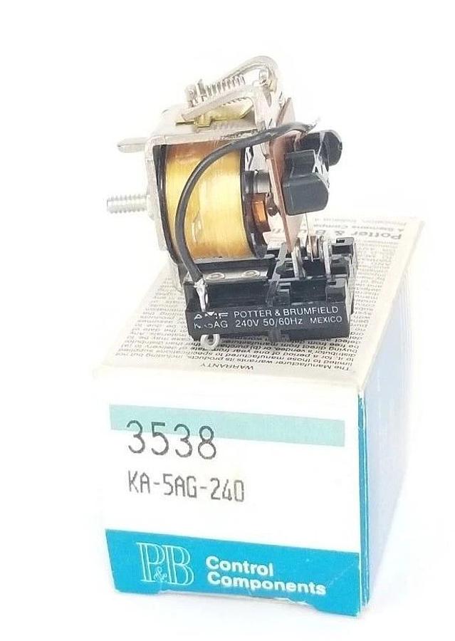 NIB POTTER & BRUMFIELD KA-5AG 240V RELAY 50/60HZ, KA5AG240