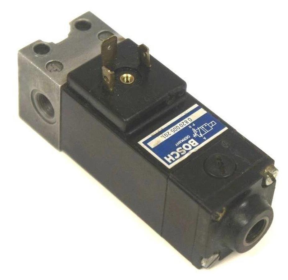 Used BOSCH 0 820 005 201 SOLENOID VALVE W/ 1 824 210 104 AND W/ 1 825 503 024
