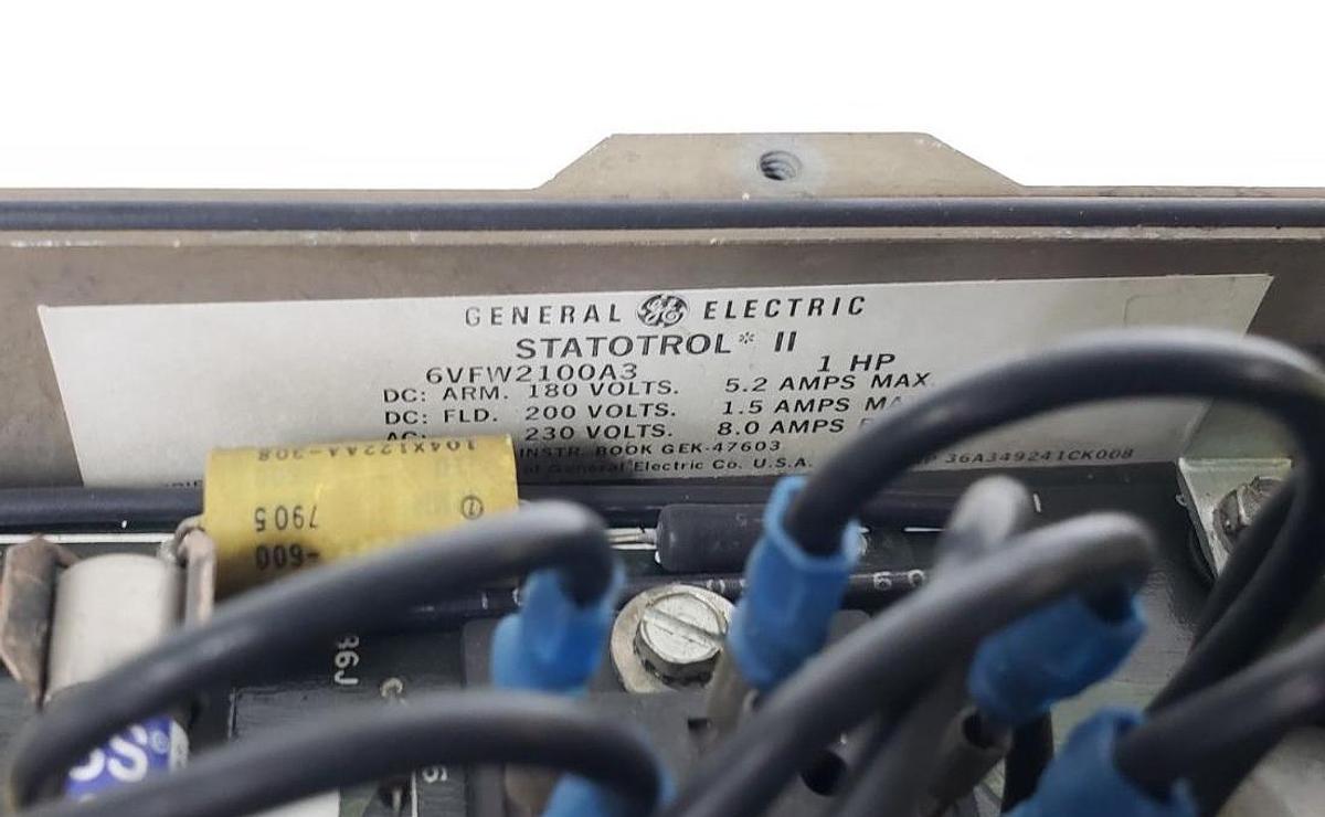 Used REPAIRED GE 6VFW2100A3 STATOTROL II DRIVE 6VFWC2100A3 193X643ABG-222 1HP