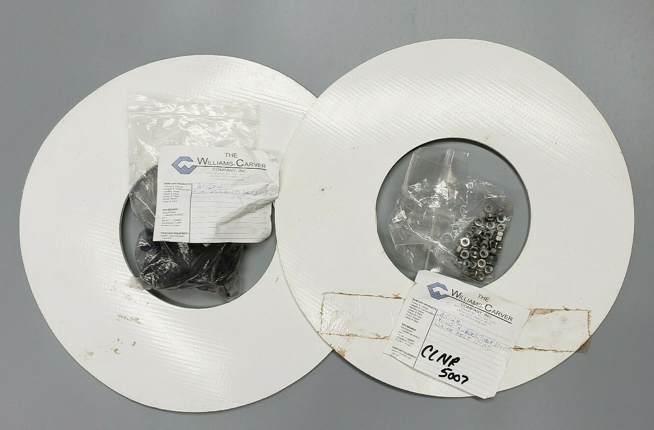 Used GENERIC CLNR 5007 RINGS, RUBBER DIE F 323-10 WHITE BELT 17" OD W/ ELEVATOR BOLTS