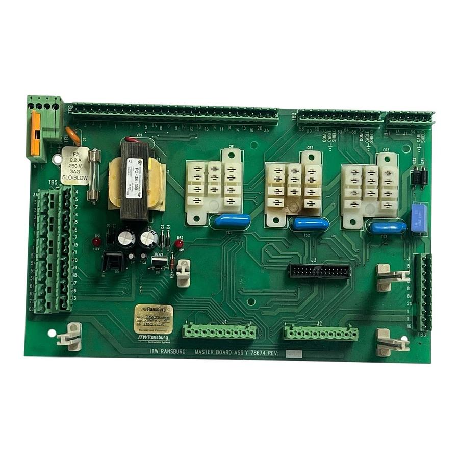 Used ITW Ransburg 78674-00 Voltage Master 2 Master Board Assembly Rev E