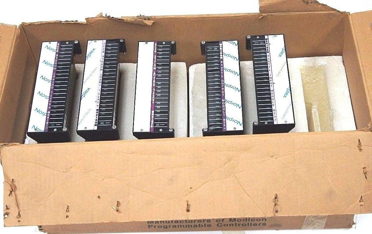 Used MASTER CASE OF 5 GOULD MODICON B236 AND B237 OUTPUT MODULE +5VTTL