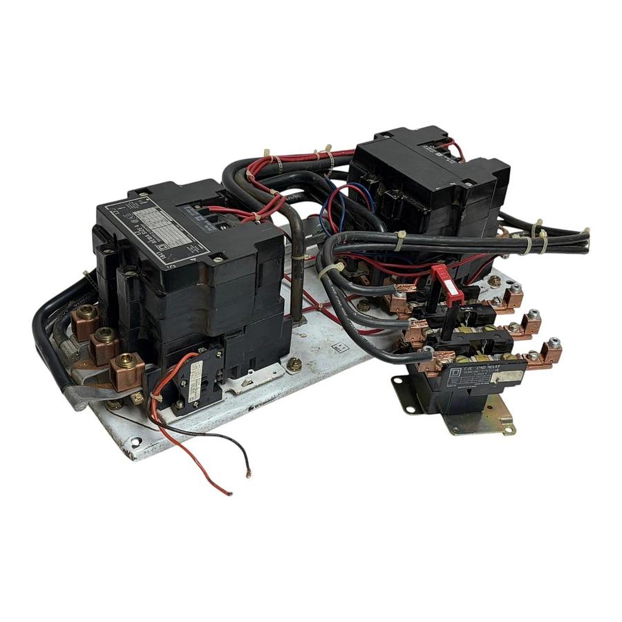 Used Square D 8702SFO1V02S NEMA Size 4 Reversing Contactor Assy. 110/120V Coil USPI