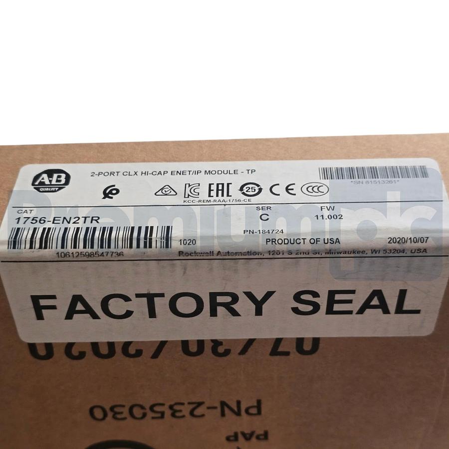 Used Sealed Allen Bradley 1756-EN2TR /C ControlLogix 2-Port ENet/IP Module FW 11.002
