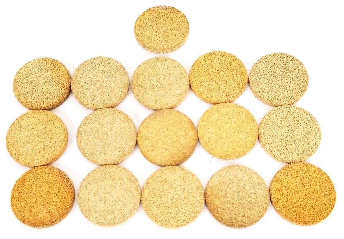 Used LOT OF 16 NEW GENERIC 1-1/32 DIA. X 1/8 THK BRONZE FILTERS