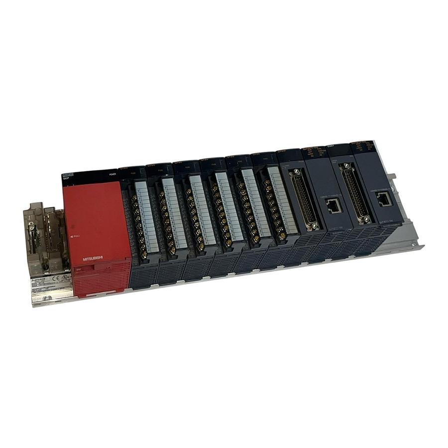 Used Mitsubishi MELSEC-Q 12-Slot Rack Assembly Q612B Q63P 6x QY80 QX81 QJ71E71