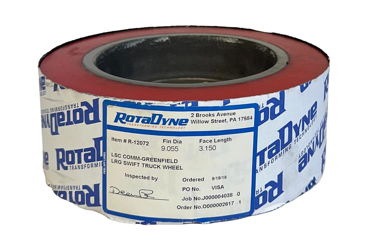 Used ROTADYNE R-12072 / R12072 LRG SWIFT TRUCK WHEEL 9.055'' DIA 3.150'' FACE NSNP