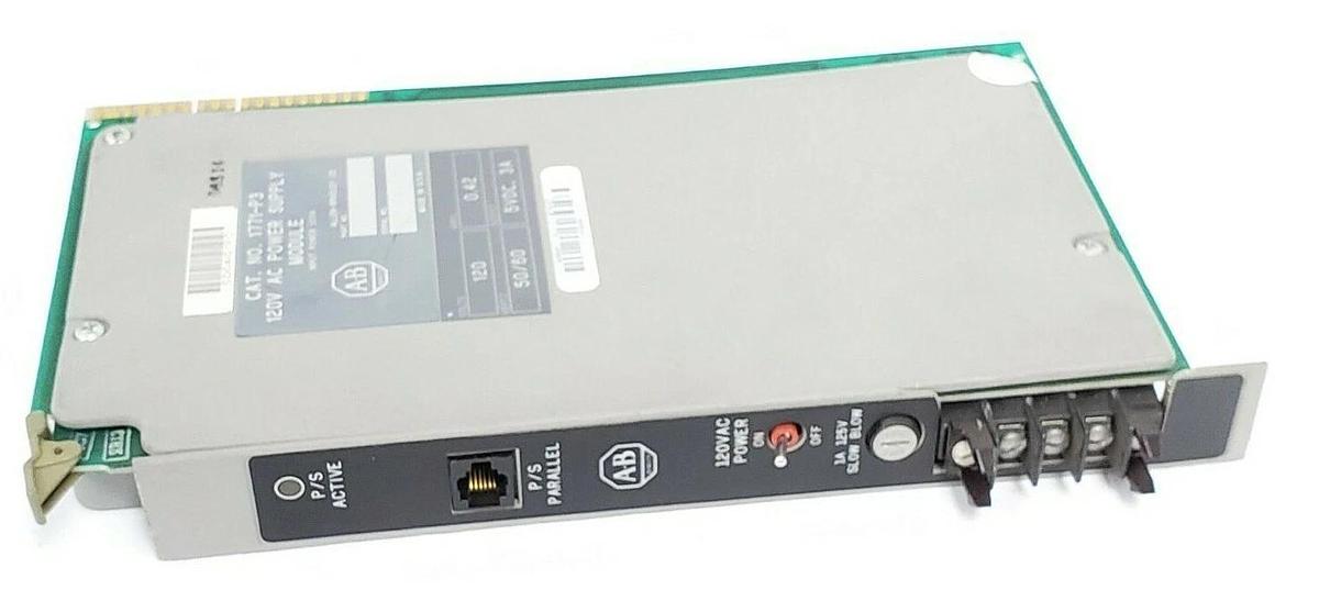 Used ALLEN-BRADLEY 1771-P3 120VAC POWER SUPPLY MODULE 0.42A, 50/60HZ, 5VDC/3A OUT