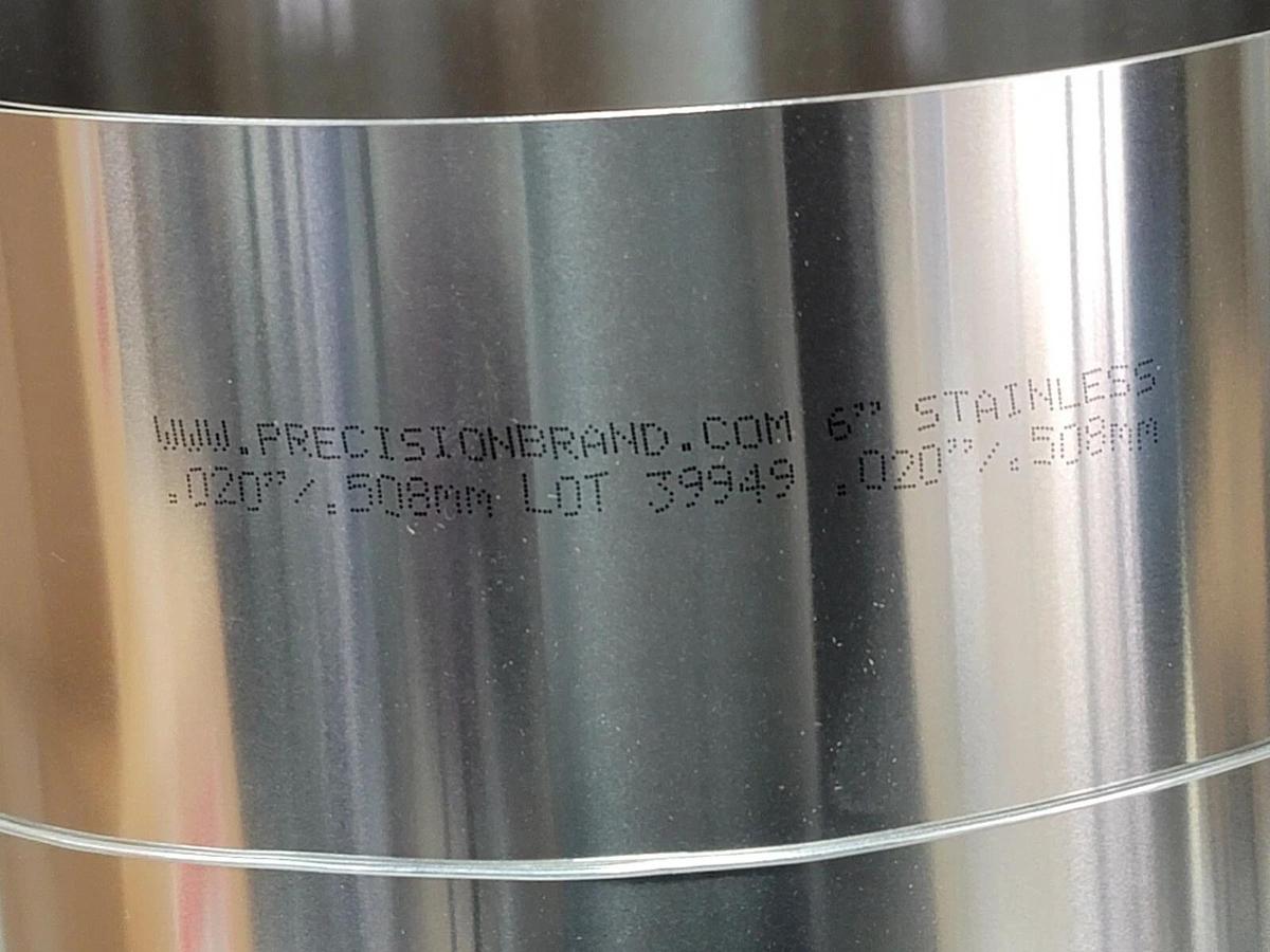 Used LOT OF 3 NIB PRECISION BRAND 22390 STAINLESS STEEL SHIMS 6'' X 50'' GAUGE .020