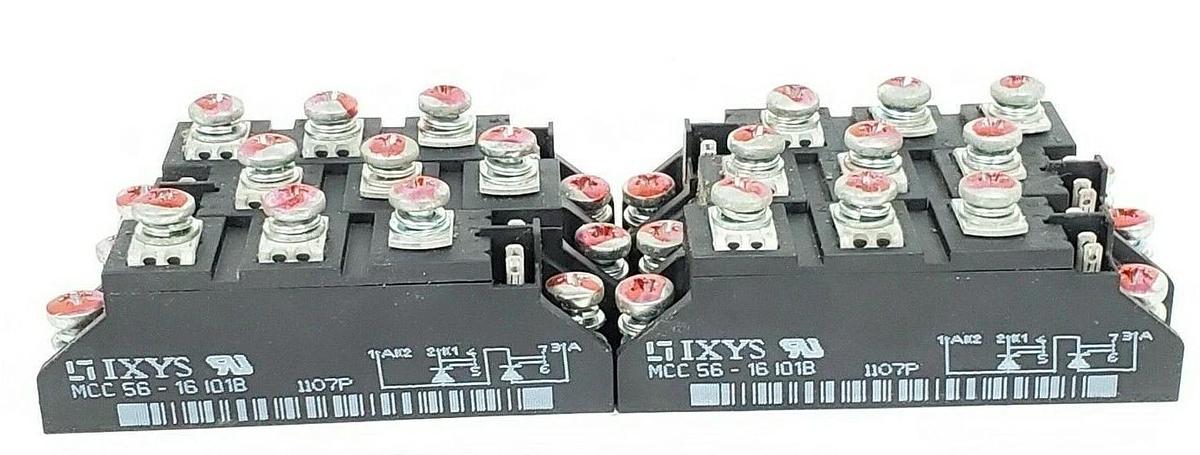 Used LOT OF 6 IXYS MCC56-16IO1B THYRISTOR MODULES 1700/1600V MCC5616IO1B