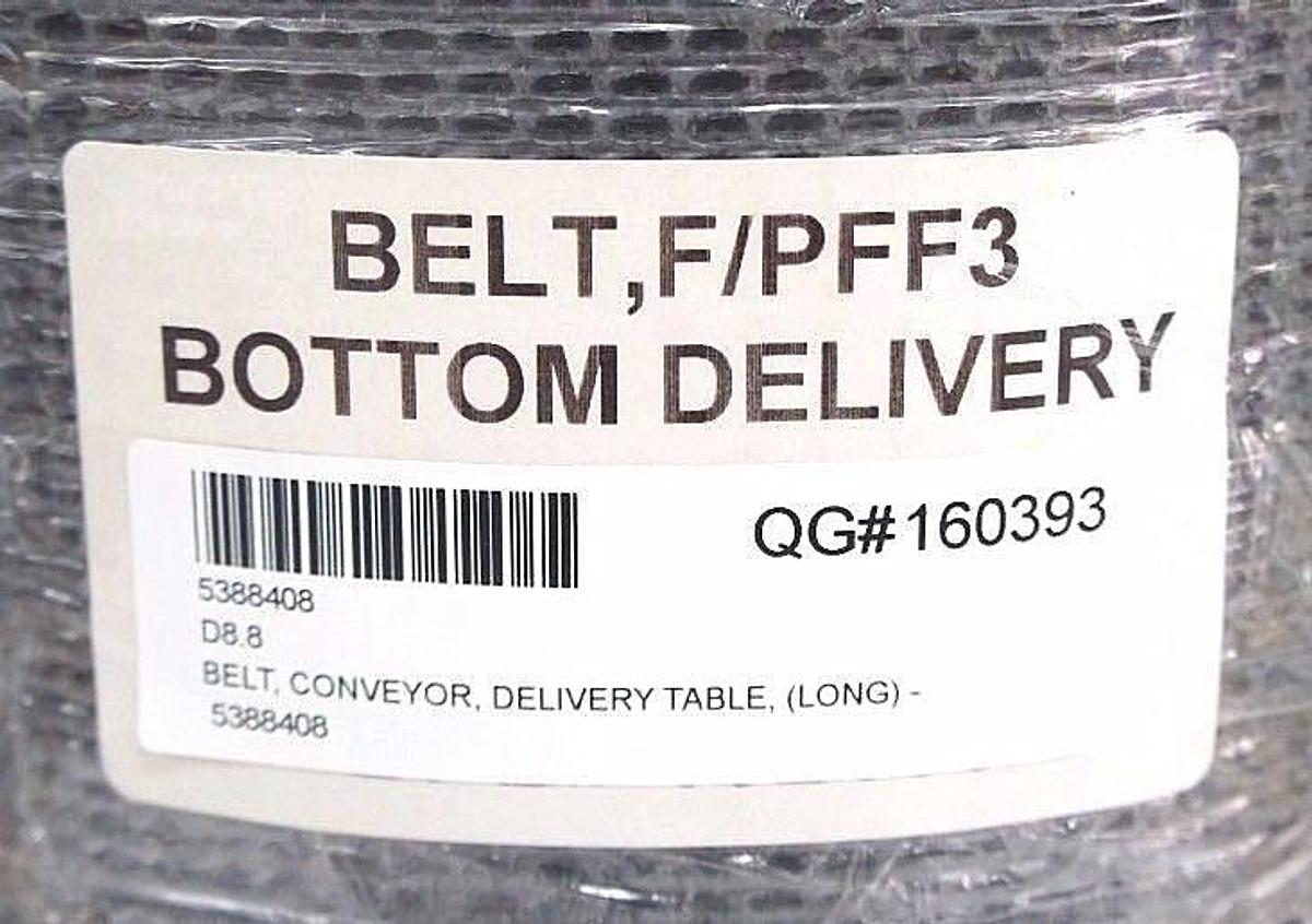Used LOT OF 2 NEW HABASIT SAG-12E CONVEYOR BELTS 10" X 9' & 10" X 31" F/PFF3