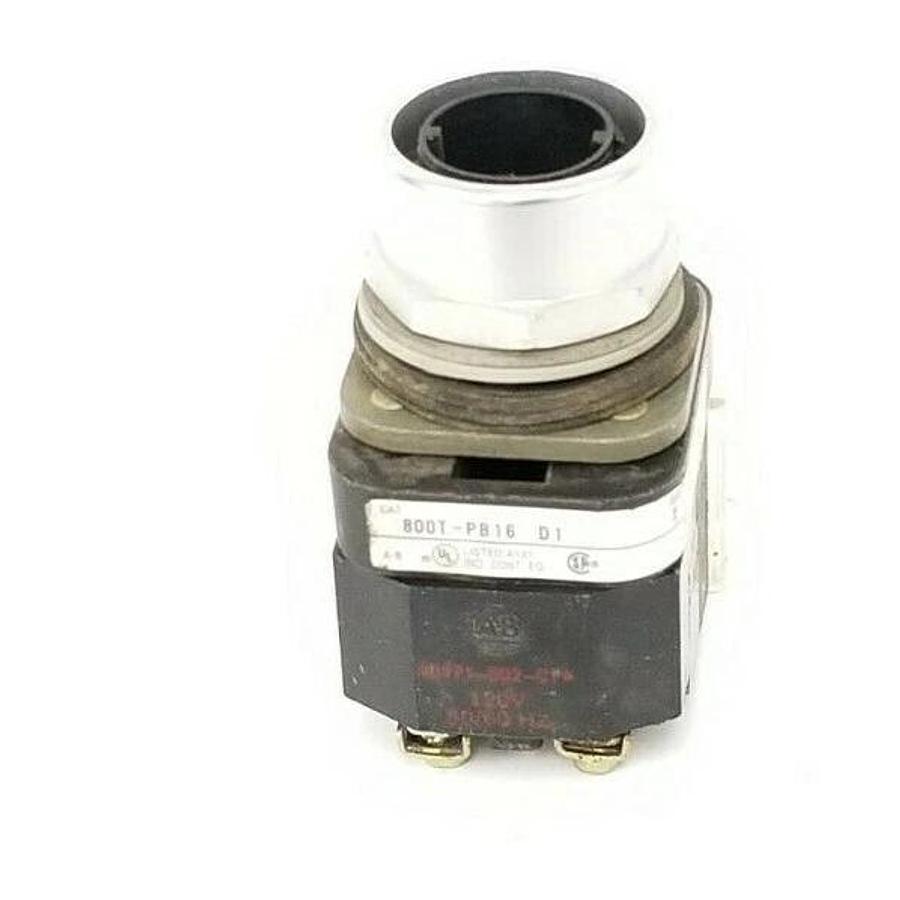 Used ALLEN BRADLEY 800T-PB16D1 PUSHBUTTON SWITCH 120V 50-60HZ W/O LAMP 755 800T-XD1