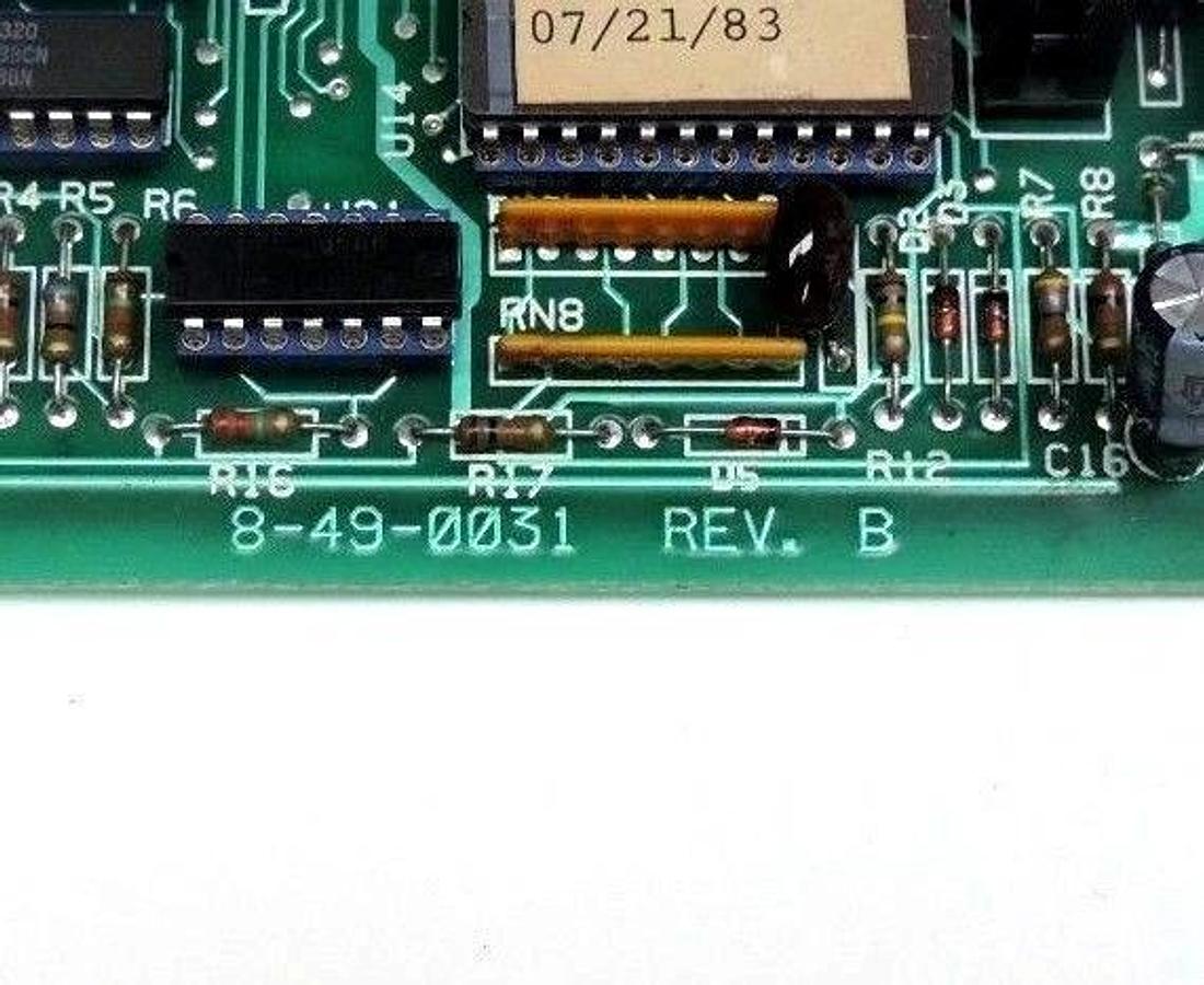 Used WRAPPER 8-49-0031 REV. B PC BOARD W/ ONE BROKEN CONNECTOR CLIP 8490031
