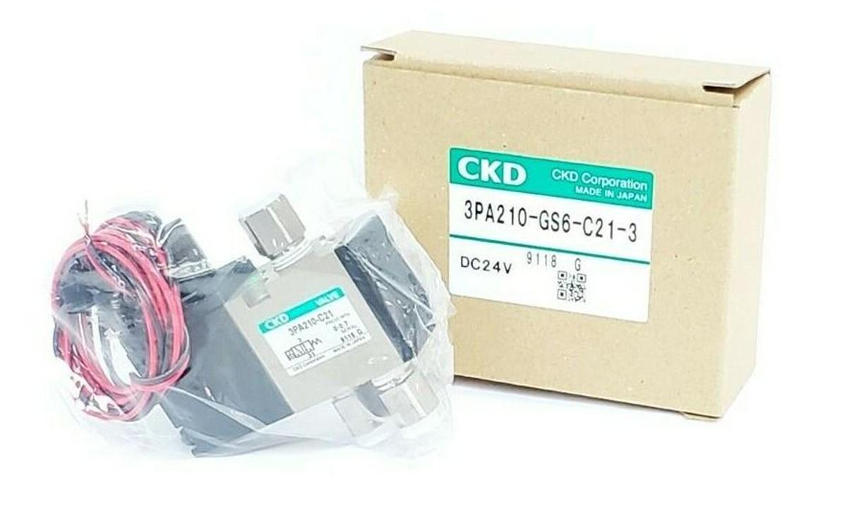 Used NEW CKD 3PA210-GS6-C21-3 SOLENOID VALVE DC24V 3PA210-C21 3-PORT