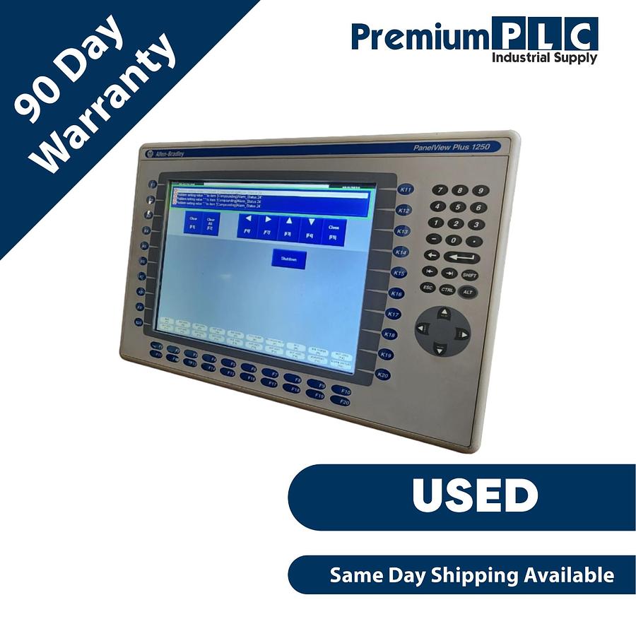Used ALLEN BRADLEY 2711P-B12C4D8 /A PanelView Plus 1250 KEY/TOUCH ENet 2711PB12C4D8