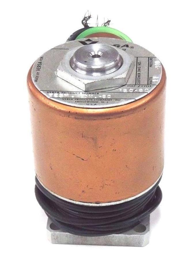 Used VERSA VALVE E2SM.2011.-80 CONTROL VALVE 17W, 120V, 300PSI, E2SM201180