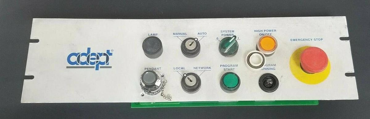 Used ADEPT TECH. MODEL: VFP CATEGORY 1 CONTROL PANEL PART NO: 30332-00395 W/O KEYS