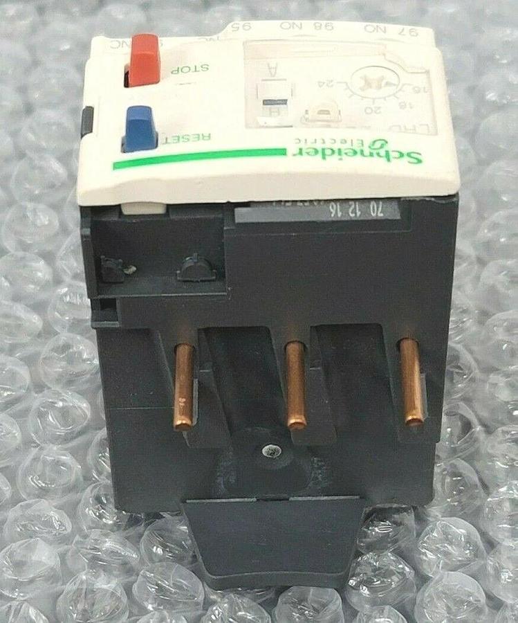 Used SCHNEIDER ELECTRIC LRD22 THERMAL OVERLOAD RELAY LRD 22 16/24 AMP 3P