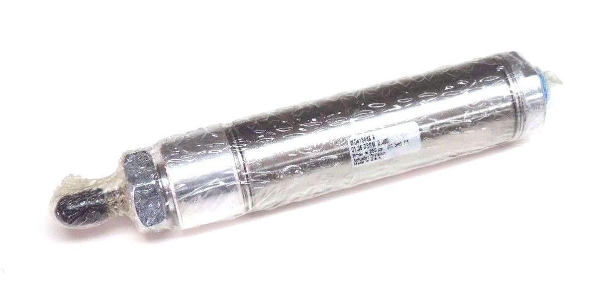 Used NEW PARKER 01.06 DSRM 2.000 PNEUMATIC CYLINDER WD415448 A PMAX=250 PSI (17 BAR)