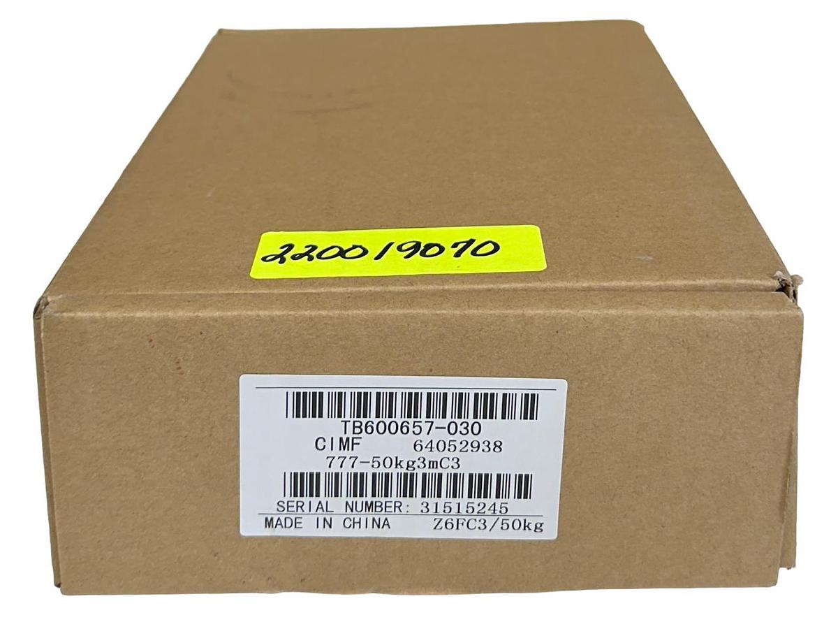 Used HBM METTLER TOLEDO TB600657-030 MODEL 777 LOAD CELL 777-50kg3mC3 Z6FC3/50kg NSMP