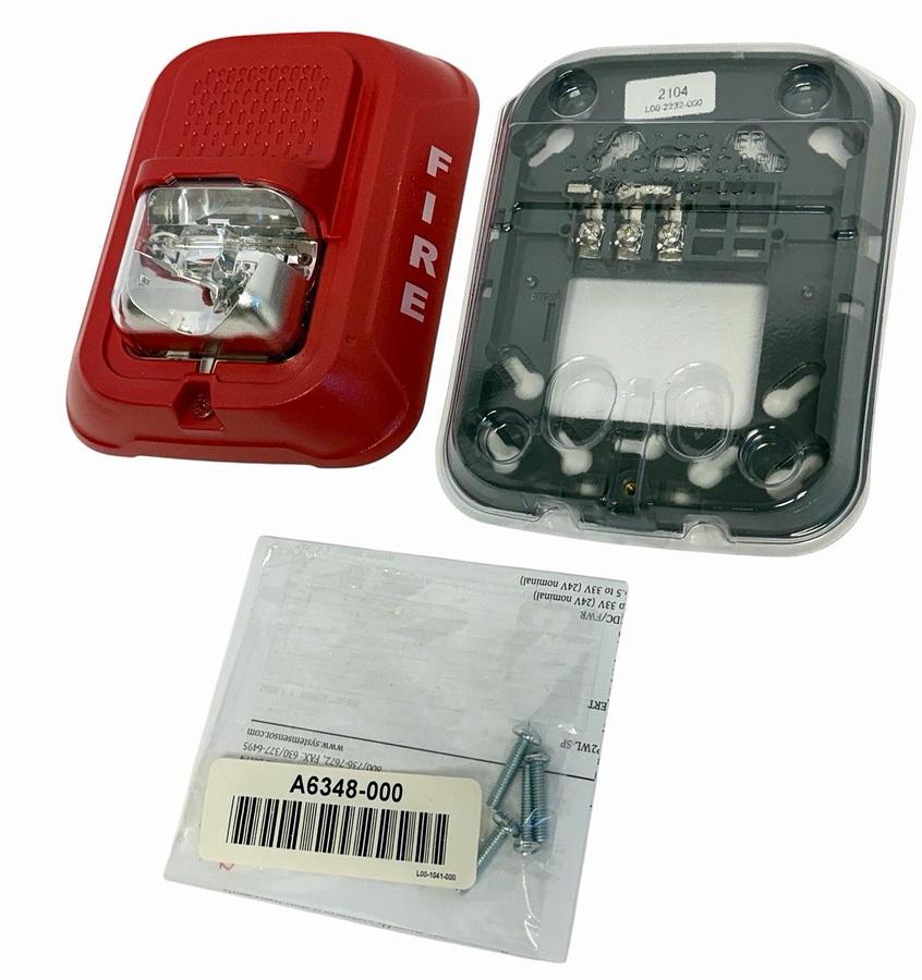 Used LOT OF 2 NIB SYSTEM SENSOR SRL WALL STROBES FIRE 2-WIRE CLEAR LENS INDOOR