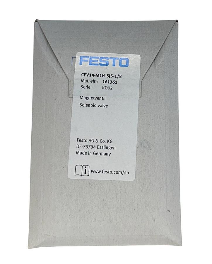 Used FESTO CPV14-M1H-5JS-1/8 / 161361 PNEUMATIC SOLENOID VALVE 24VDC 5/2 NSFS