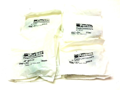Used LOT OF 19 PARKER 4F3MXS MALE CONNECTOR 1/8" BSPT 6mm OD TUBE NEW