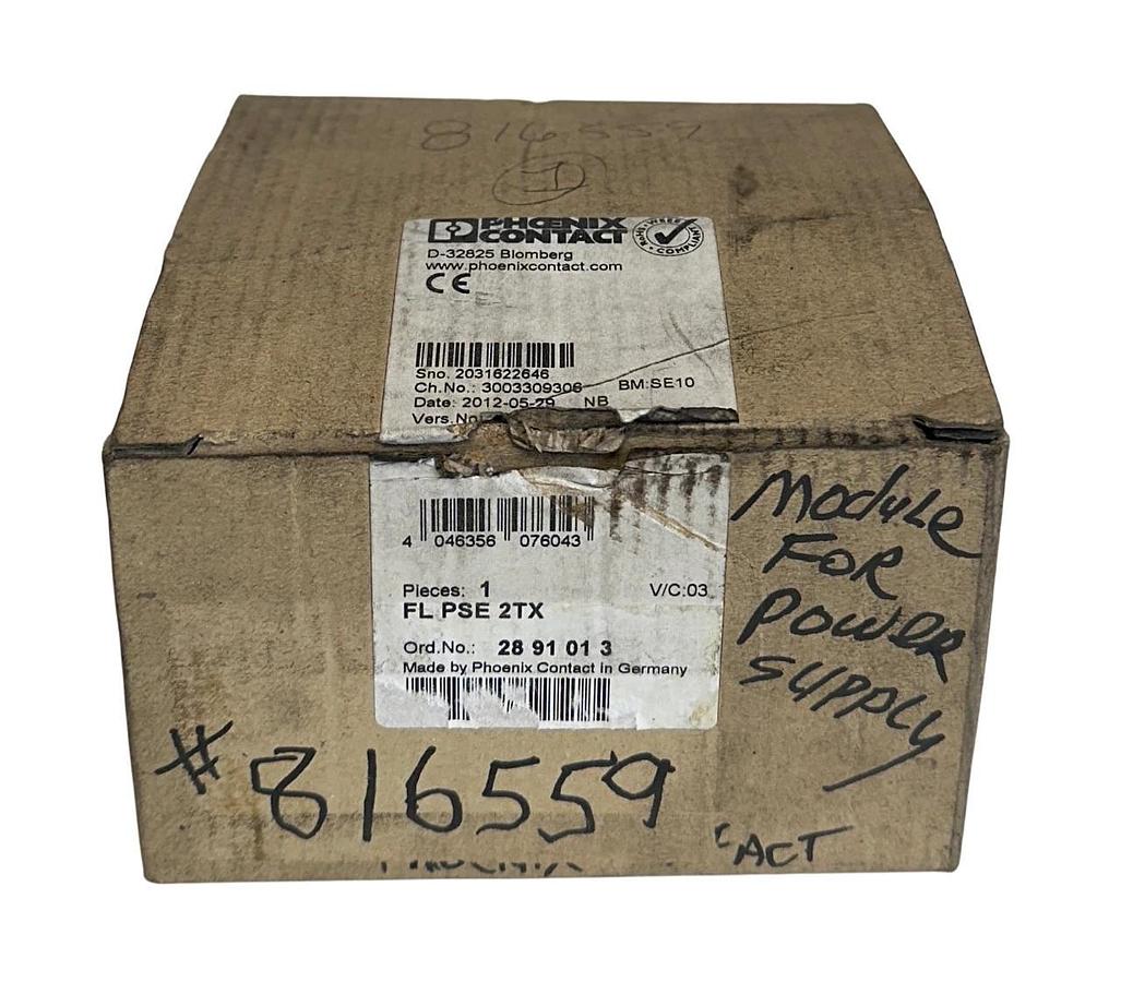 PHOENIX CONTACT FL PSE 2TX / 2891013 EtherNet SWITCH 2ETH/2POE 24VDC 100mA NSMP