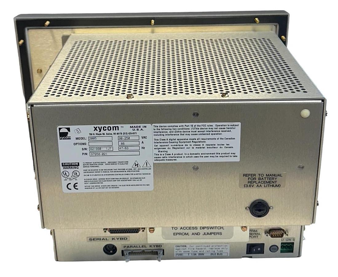 XYCOM 2005 / 97958-021 2000 SERIES INDUSTRIAL WORKSTATION 9" 90-250V .86A NSMP