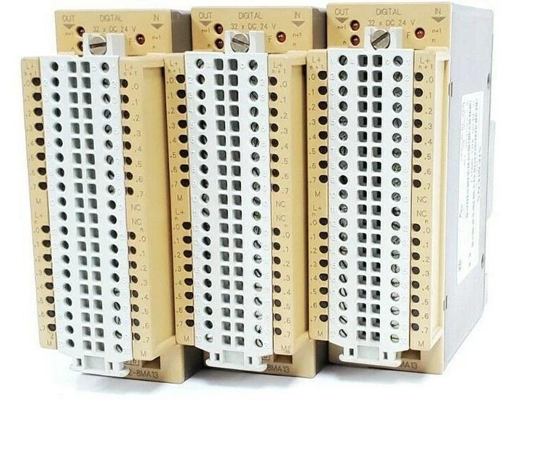 Used LOT OF 3 SIEMENS 6ES5 482-8MA13 SIMATIC S5 DIGITAL I/O MODULES 24VDC, 6ES54828MA