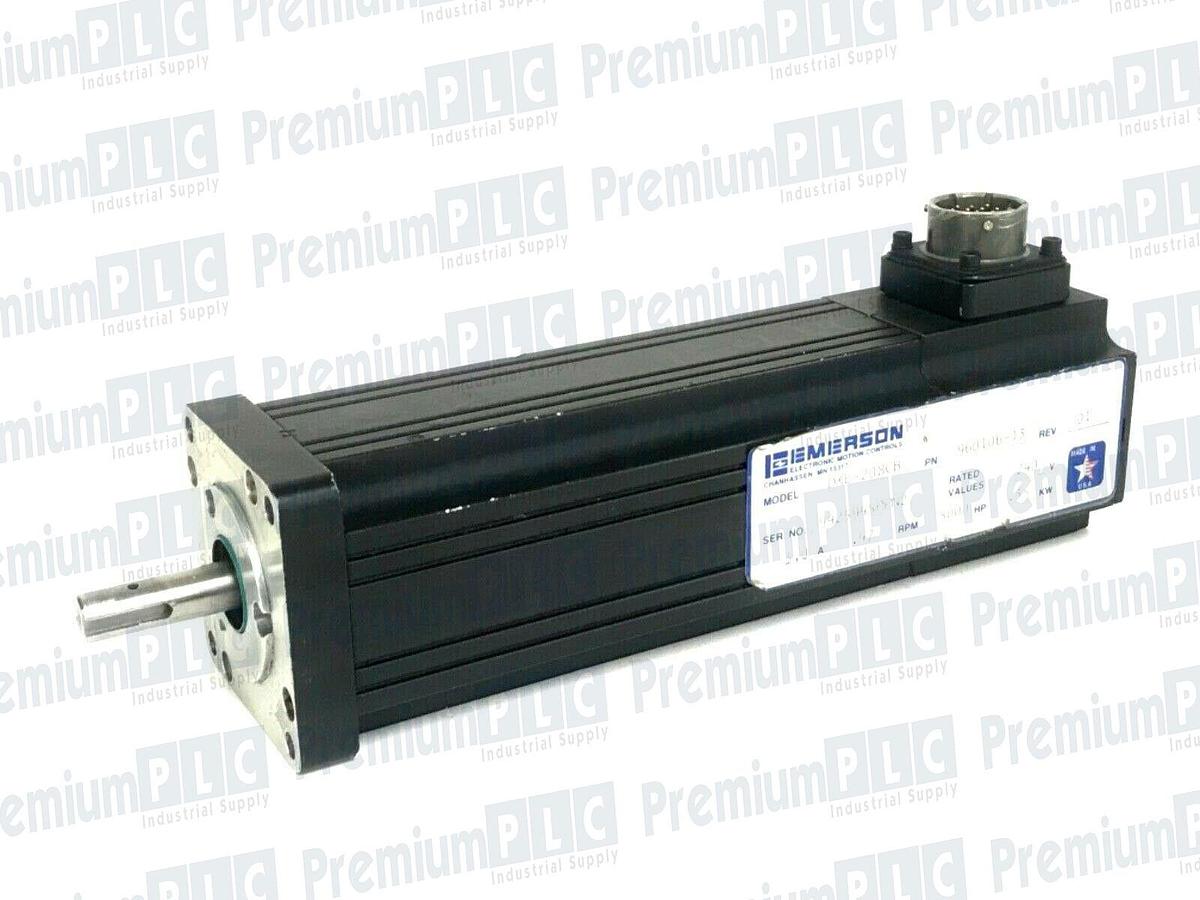 Used EMERSON DXE-208CB SERVO MOTOR 240VAC 5000RPM 3A .47HP, 960106-13 REV 01 DXE208CB
