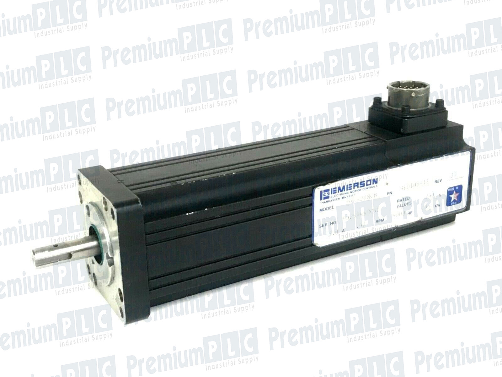 Used EMERSON DXE-208CB SERVO MOTOR 240VAC 5000RPM 3A .47HP, 960106-13 REV 01 DXE208CB