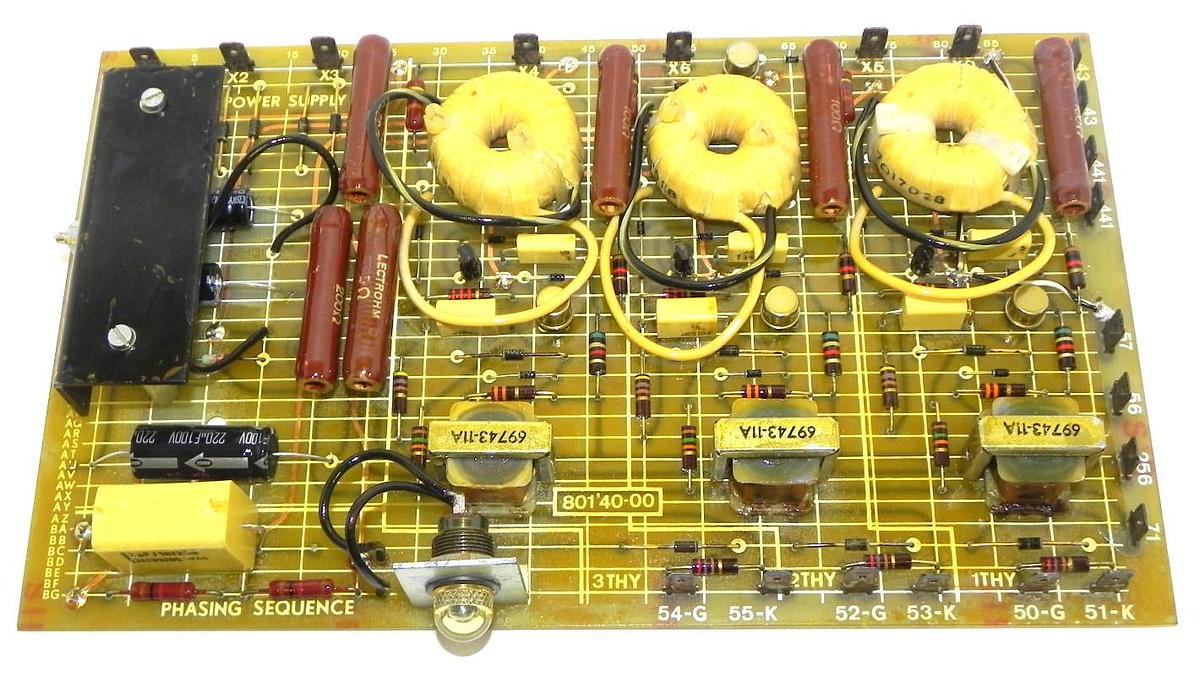 Used RELIANCE ELECTRIC 801'40-00 DRIVER PHASE SEQUENCE BOARD 70740-00-B